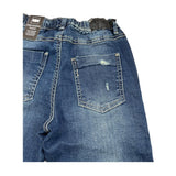 SARABANDA jeans tinta unita cn elastico in vita Blu per Bambino 0A168 BLU SARABANDA 