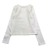 MOSCHINO shirt tinta unita girocollo con stampa Bianco per Bambina HDO011 BIANCO MOSCHINO 