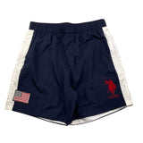 US Polo Assn Boys' Blue Contrast Piping Solid Swimsuit