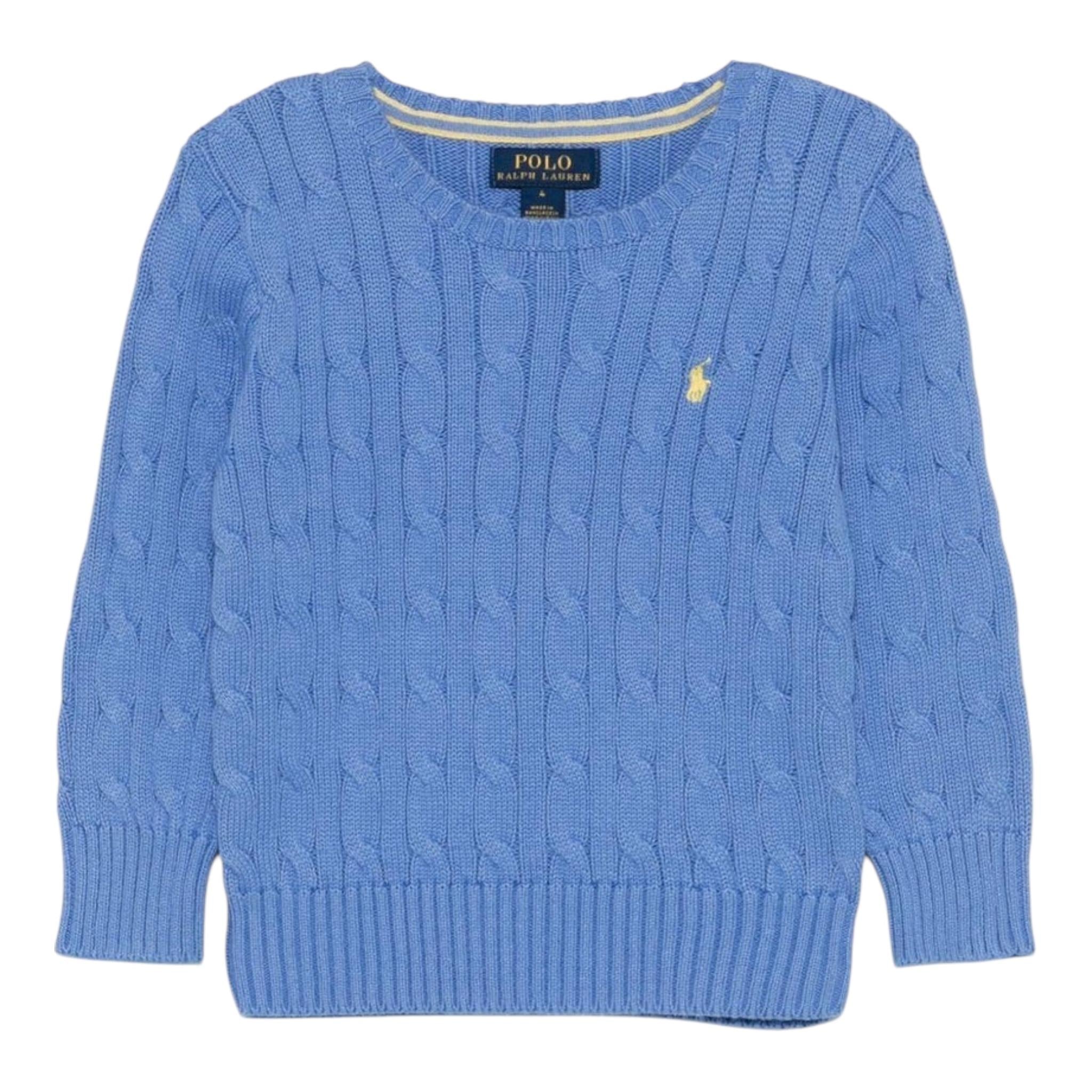 Ralph Lauren Maglia Girocollo Tinta Unita con Logo per Neonato 323702674016N AZZURRO RALPH LAUREN 