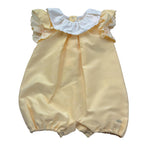 Le Bebe' Pagliaccetto Mezza Manica Bicolore per Neonata LBG6398 BIANCO/GIALLO LE BEBE' 