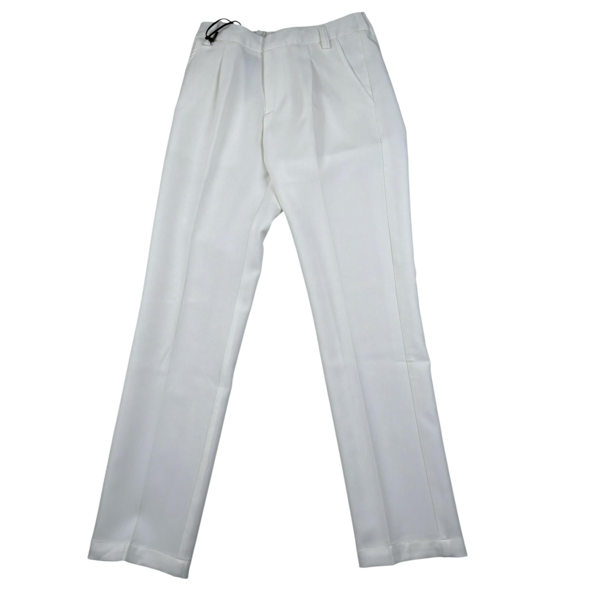 Daniele Alessandrini Pantalone Tinta Unita con Elastico In Vita per Bambino 1235P00065 BIANCO DANIELE ALESSANDRINI 