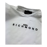 John Richmond T-Shirt Girocollo Tinta Unita con Logo per Bambina RGP26112TS BIANCO JOHN RICHMOND 