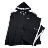 Cesare Paciotti Complete Zip-Up Hoodie-Sweatpants Black for Kids