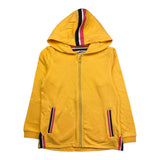 Name.It Yellow Solid Color Zip Up Hoodie For Baby Girl
