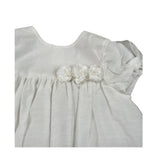 Chicchi Volanti Abito Mezza Manica tinta unita Bianco per Bambina CTW04 BIANCO CHICCHI VOLANTI 