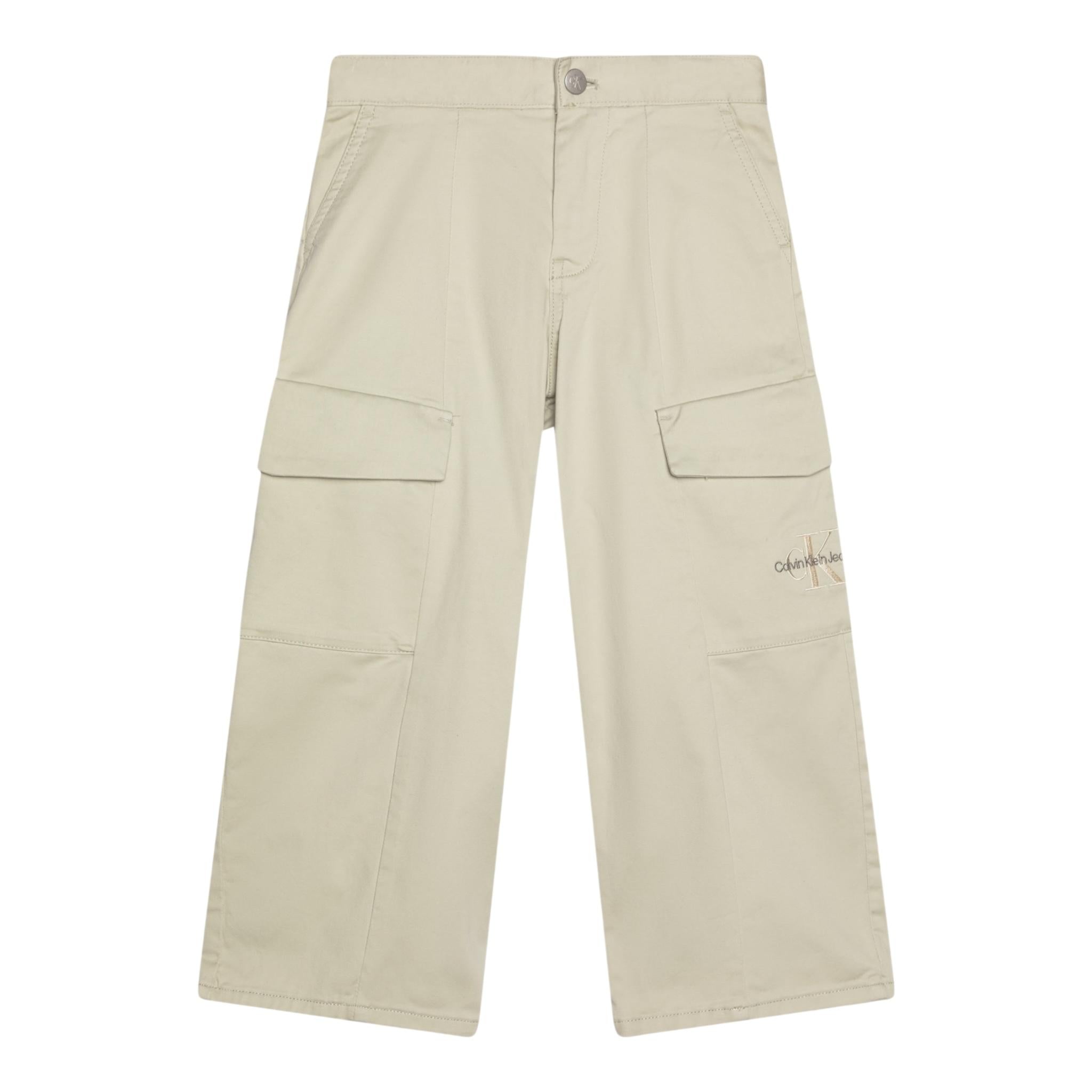 CALVIN KLEIN pantalone tinta unita con girovita regolabile Grigio per Bambina IG0IG02513X GRIGIO CALVIN KLEIN 