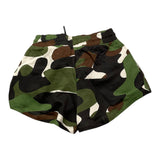 Diadora Green Military Pattern Fleece Shorts For Girls
