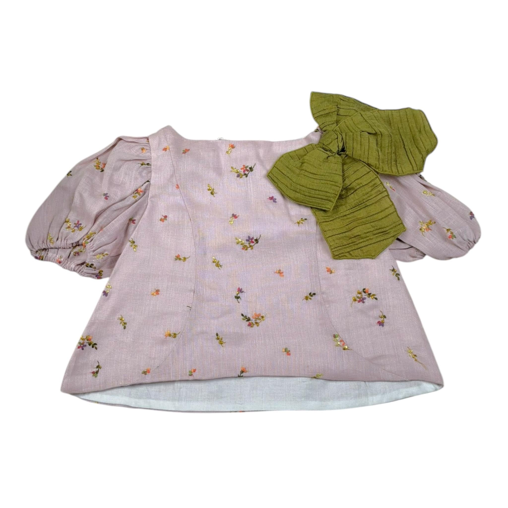 La Stupenderia Camicia Mezza Manica Tinta Unita Fantasia Floreale per Neonata TJTP94X ROSA LA STUPENDERIA 