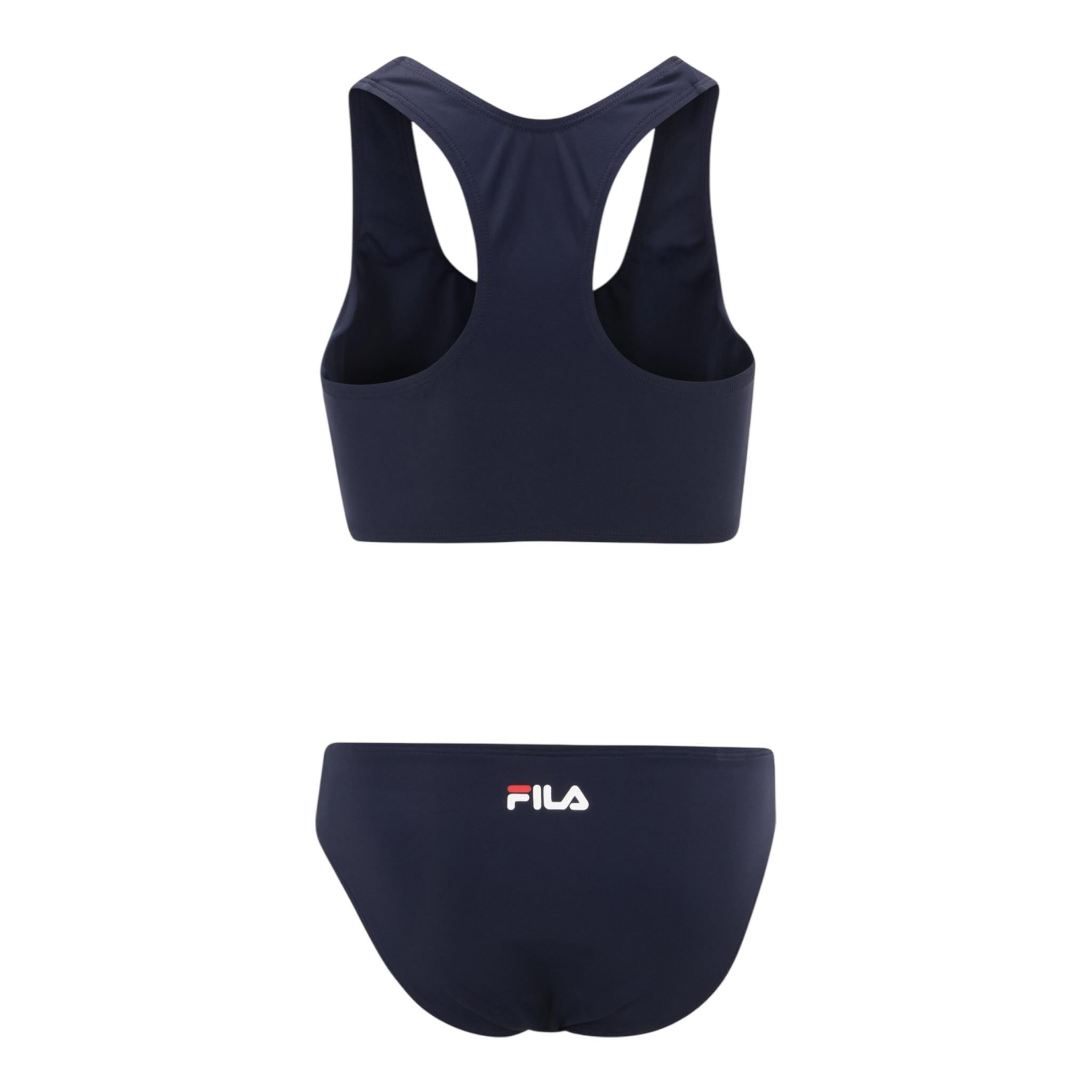 Fila Costume 2 Pezzi Top-Mutanda Tinta Unita per Bambina FAT0436 BLU FILA 