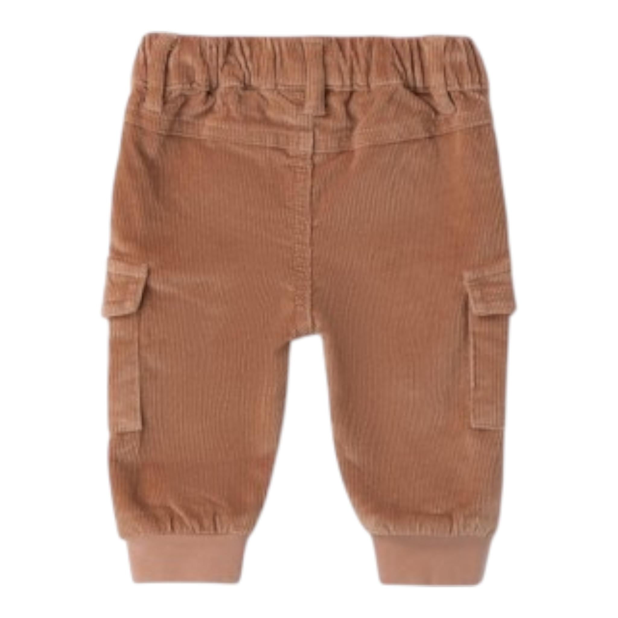 MINI BANDA pantalone tinta unita con elastico in vita Marrone per Neonato 3A639XX MARRONE MINI BANDA 