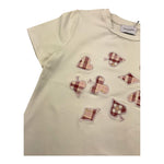 TRUSSARDI t-shirt girocollo tinta unita con stampa Panna per Bambina TGA25122TS PANNA TRUSSARDI 