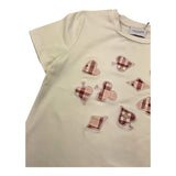 TRUSSARDI t-shirt girocollo tinta unita con stampa Panna per Bambina TGA25122TS PANNA TRUSSARDI 