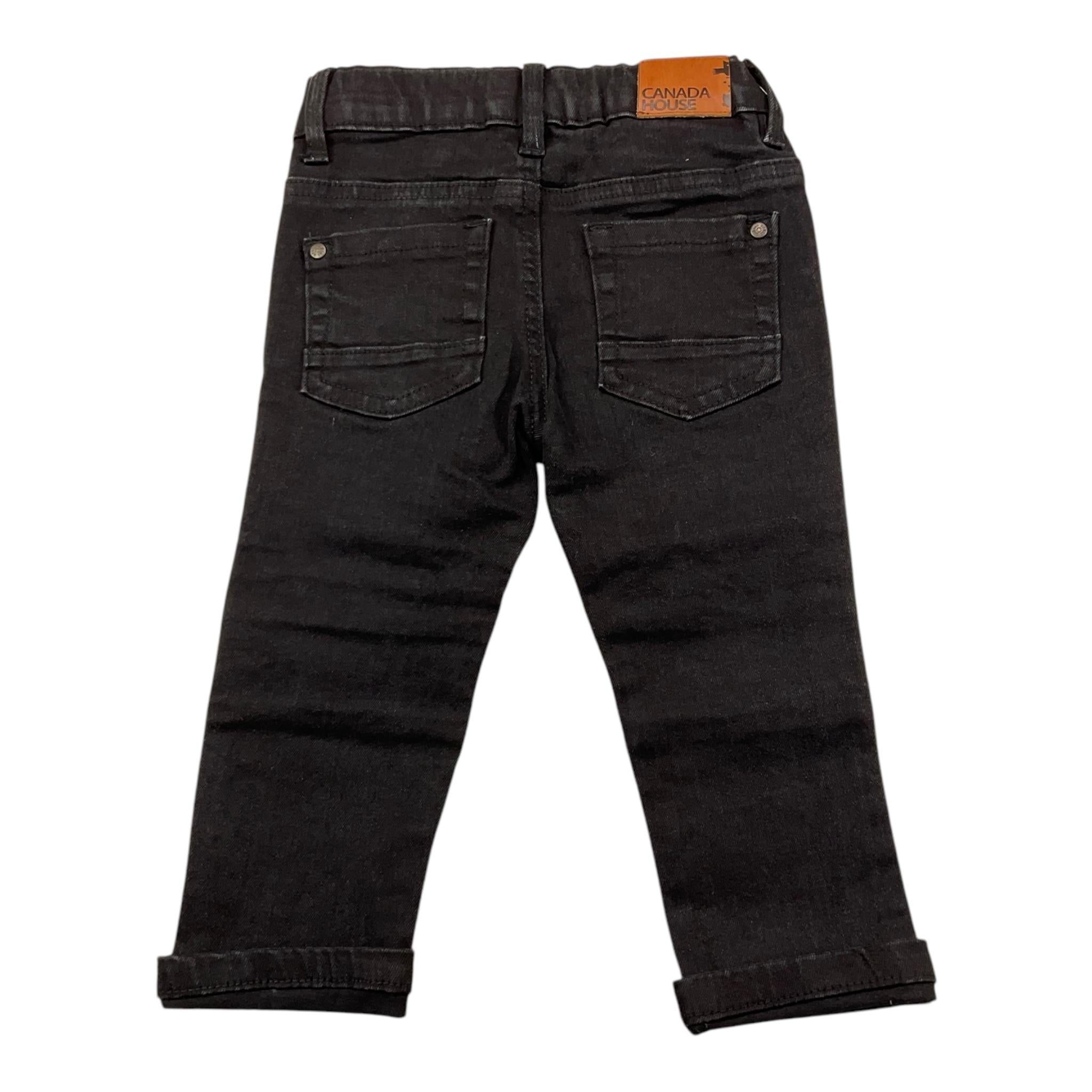 CANADA HOUSE jeans tinta unita con girovita regolabile Nero per Bambino 24454230J NERO CANADA HOUSE 