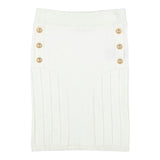 Balmain Plain Skirt With Contrast Buttons Cream For Girls