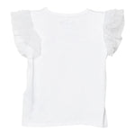 Guess Canotta Girocollo con Maniche In Tulle Tinta Unita con Stampa per Neonata K4GI20K6YW1 BIANCO GUESS 