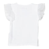 Guess Canotta Girocollo con Maniche In Tulle Tinta Unita con Stampa per Neonata K4GI20K6YW1 BIANCO GUESS 