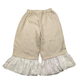 La Stupenderia Plain Palazzo Pants With Contrast Trim Beige For Girls