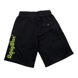 Refrigiwear Solid Color Fleece Bermuda Shorts With Black Logo Print For Boys