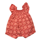 Zhoe &amp; Tobiah Solid Color Coral Lace Embroidery Romper For Baby Girl