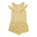 Guess Tutina Tinta Unita Giromanica con Balze per Bambina K4GK29KC843 GIALLO GUESS 