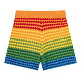 N°21 Multicolor Fantasy Print Knit Shorts For Girls