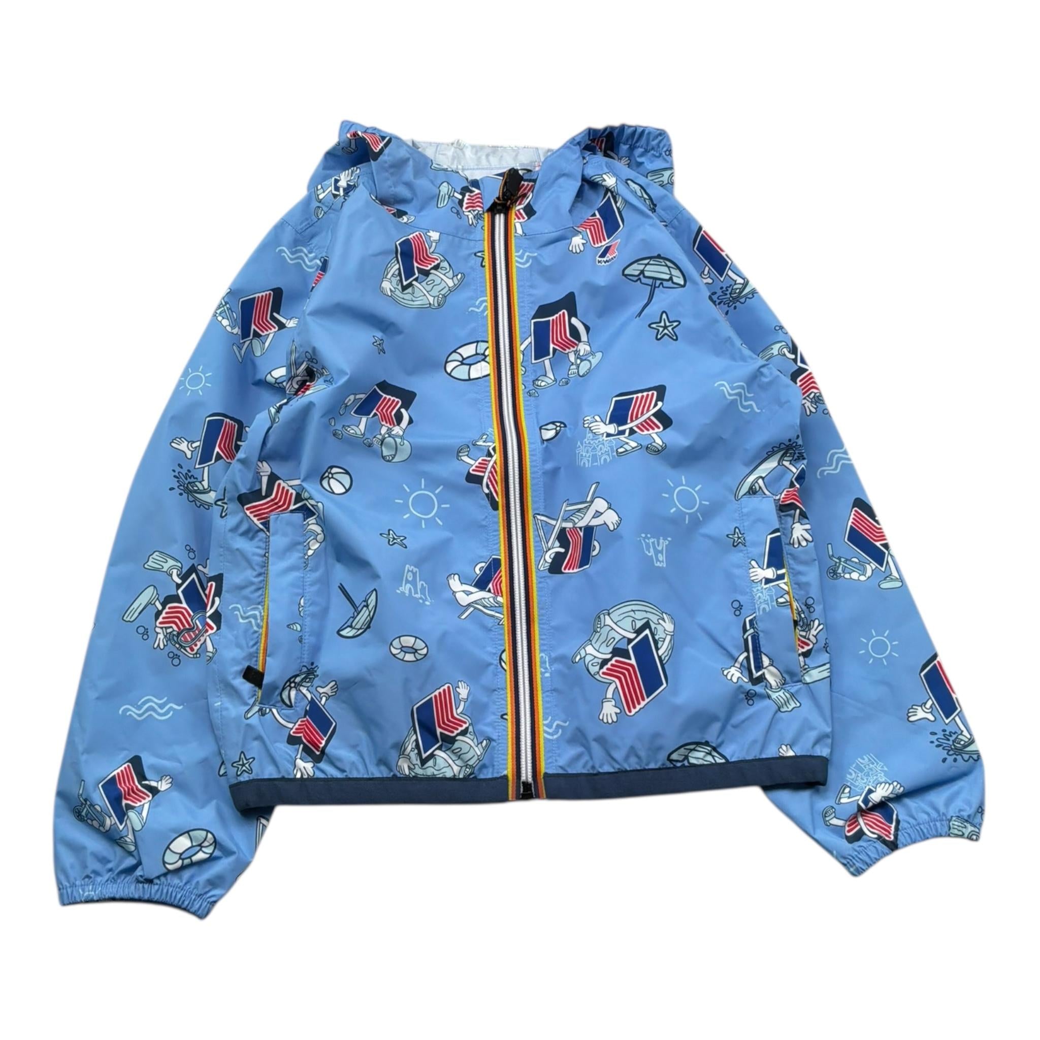 K-Way Giubbino Stampa Fantasia con Loghi per Bambina K2148SWX AZZURRO K-WAY 