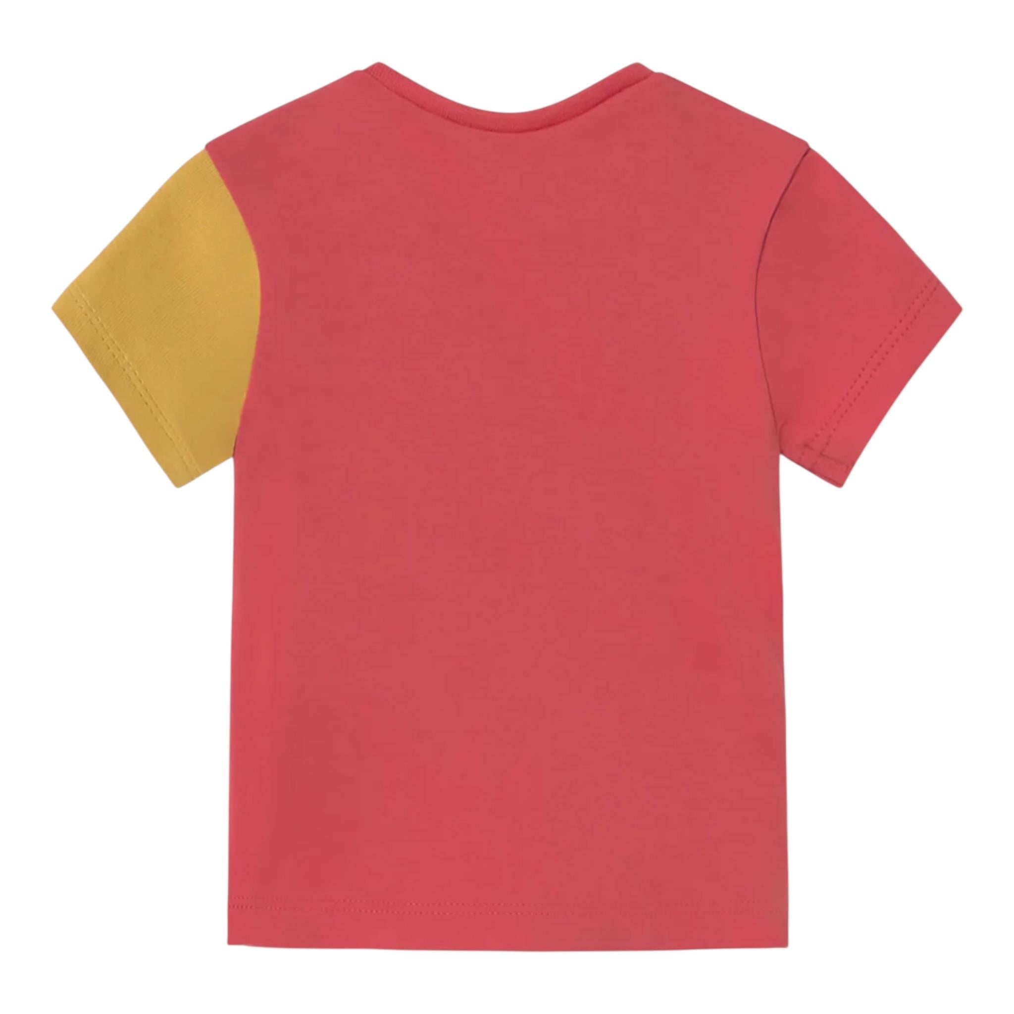 Mayoral T-Shirt Girocollo tinta unita con Stampa In Contrasto Rosso per Neonato 10377 ROSSO MAYORAL 
