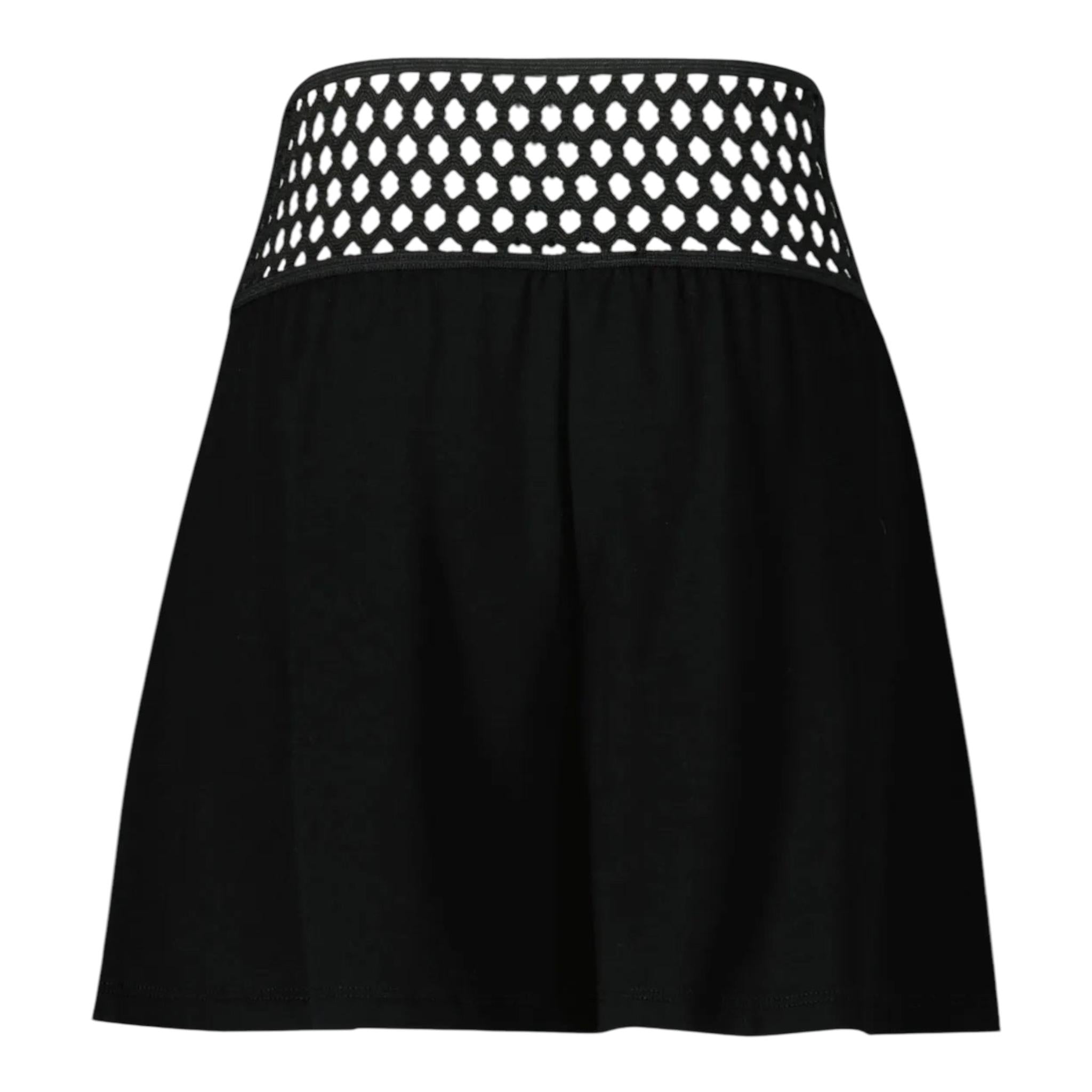 PATRIZIA PEPE short tinta unita con elastico in vita e trafori Nero per Bambina 7P0332 NERO PATRIZIA PEPE 