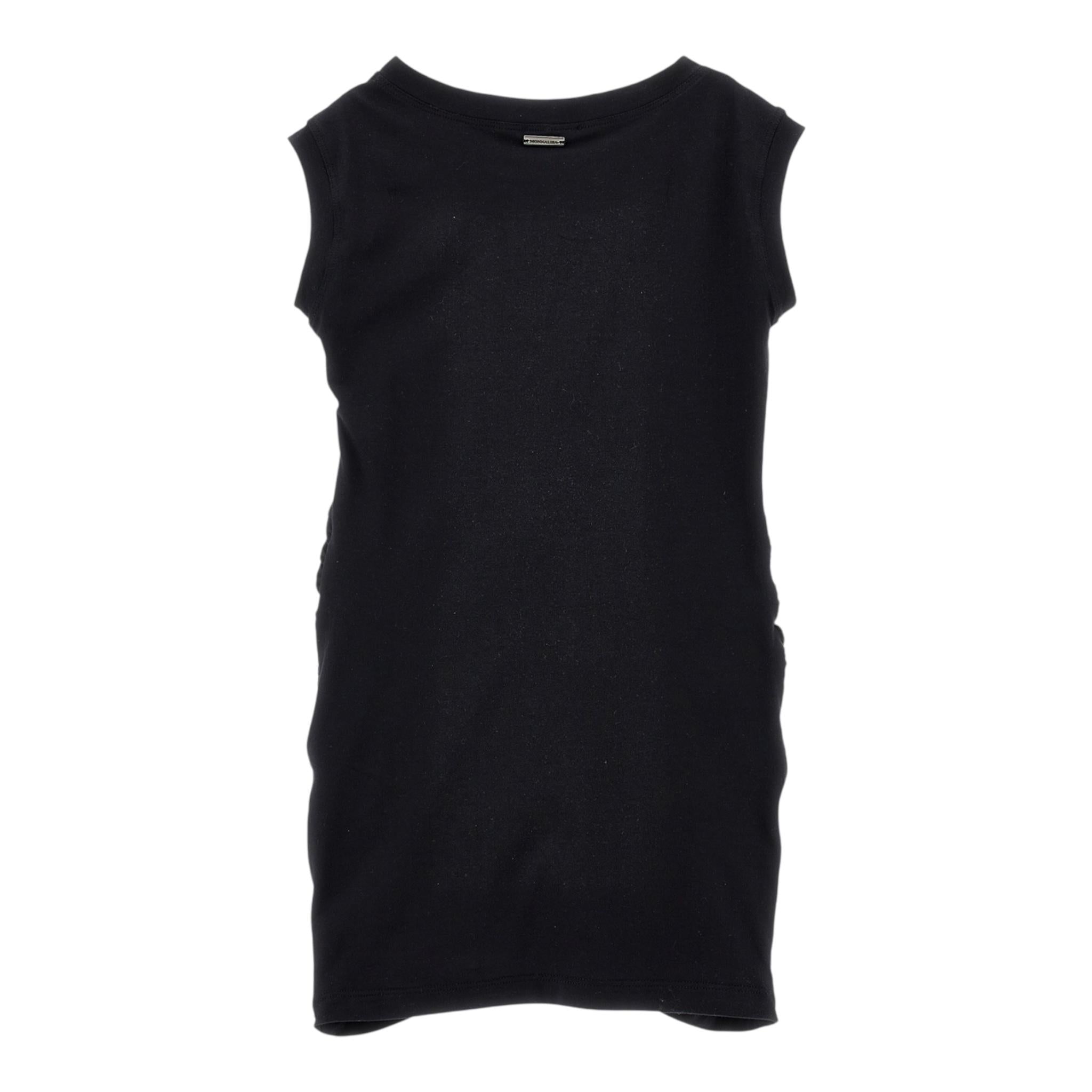 Monnalisa Abito Tinta Unita Giromanica per Bambina 41E910 NERO MONNALISA 