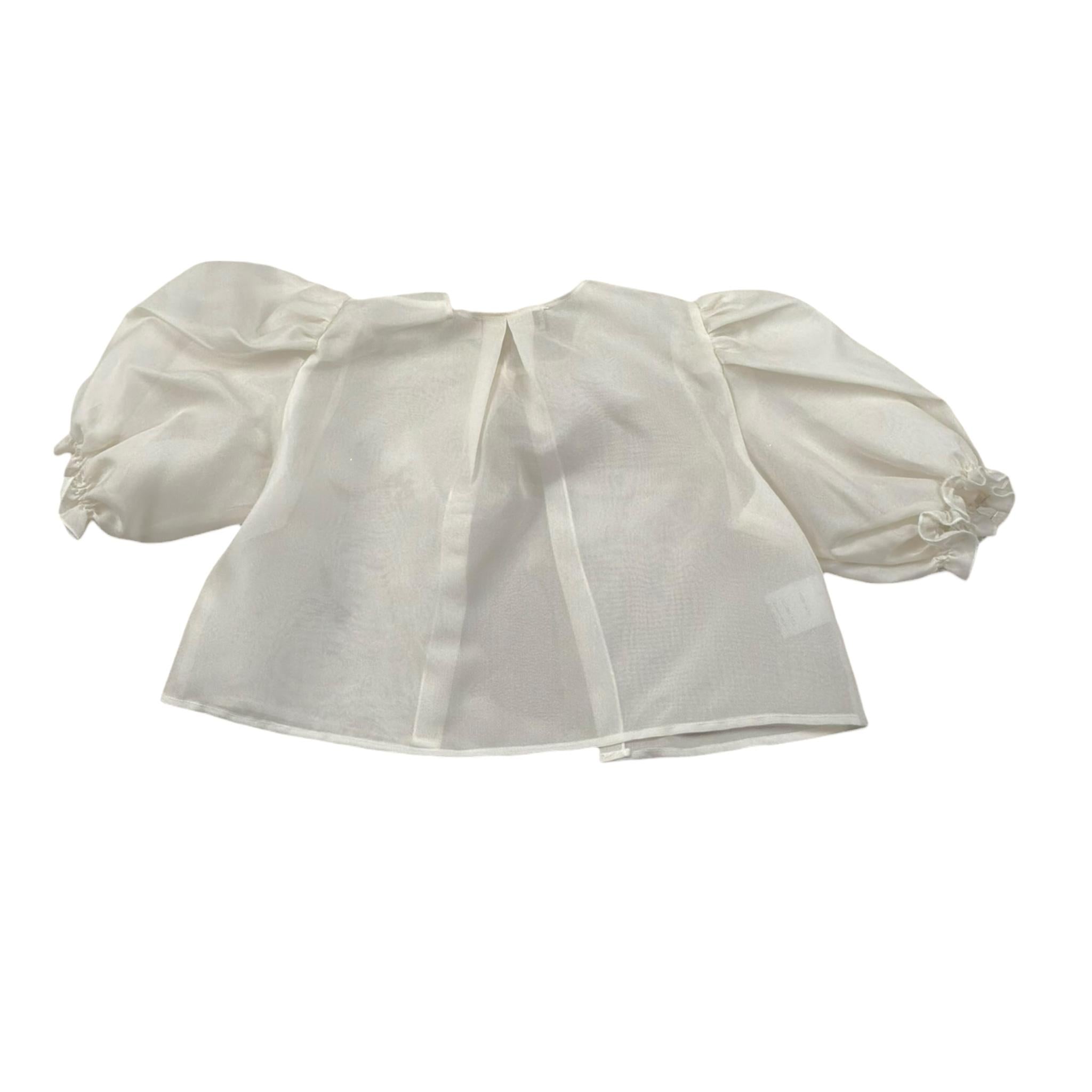 La Stupenderia Camicia Tinta Unita con Trasparenze per Bambina CJGH84 BEIGE LA STUPENDERIA 