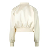 Patrizia Pepe Gold Solid Color Sweatshirt Jacket For Girls