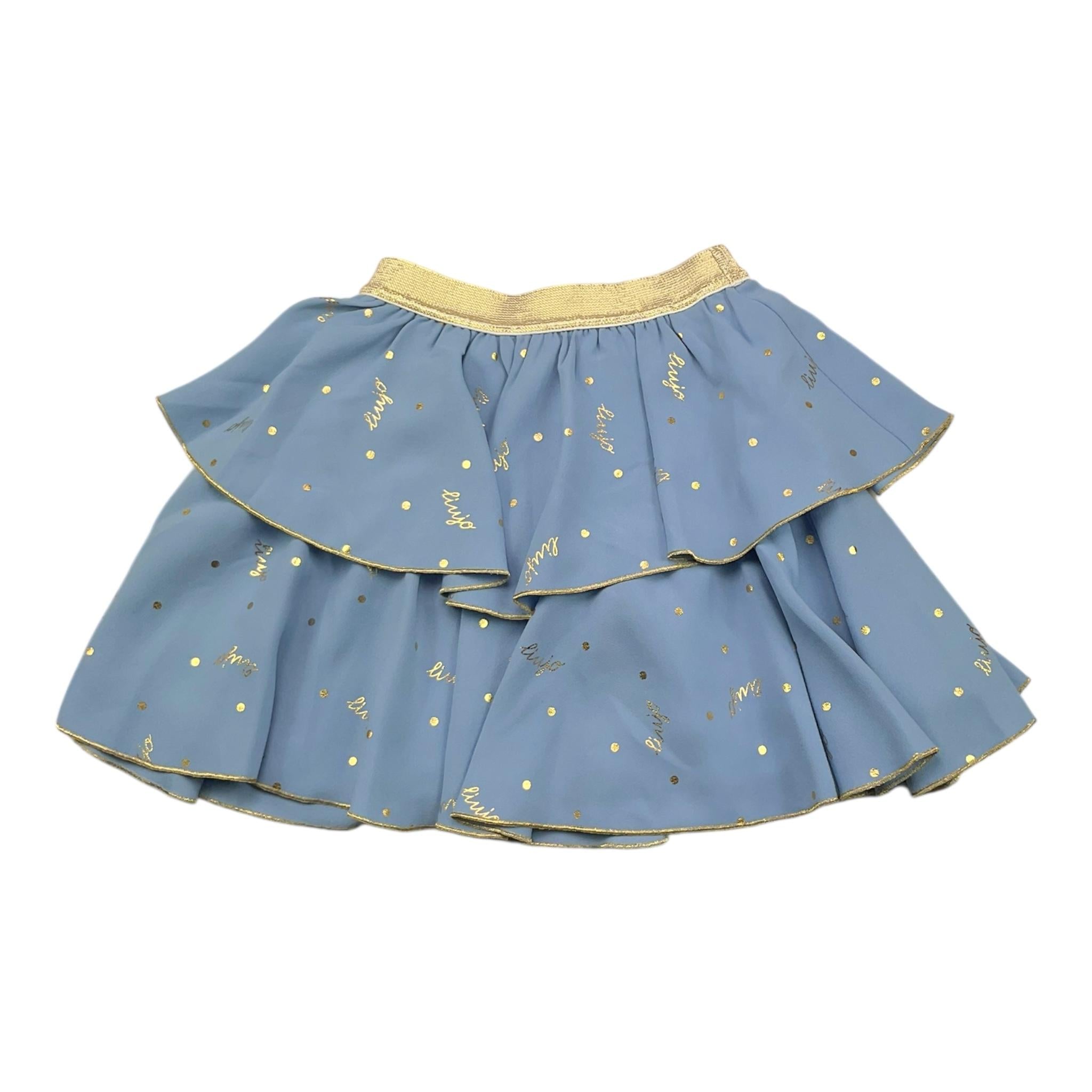LIU JO gonna tinta unita con stampa in contrasto Azzurro per Neonata KF4050T4508 AZZURRO LIU JO 