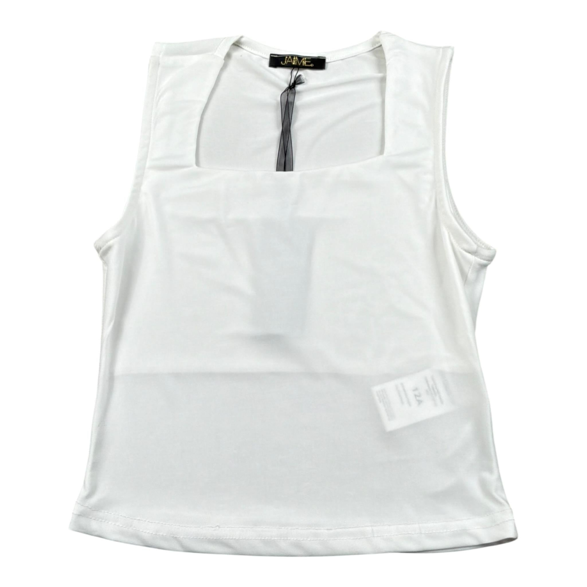 J'Aime' Canotta Tinta Unita per Bambina JG412525TP BIANCO J'AIME' 