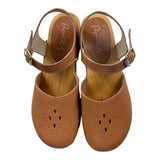 Papanatas Clogs Solid Color With Contrast Sole And Leather Buckle For Girls