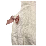 Valentina Bebes Plain Sleeveless Romper With Bows White For Newborn