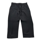 I'M Brian Solid Color Pants With Elastic Waist Black For Newborn