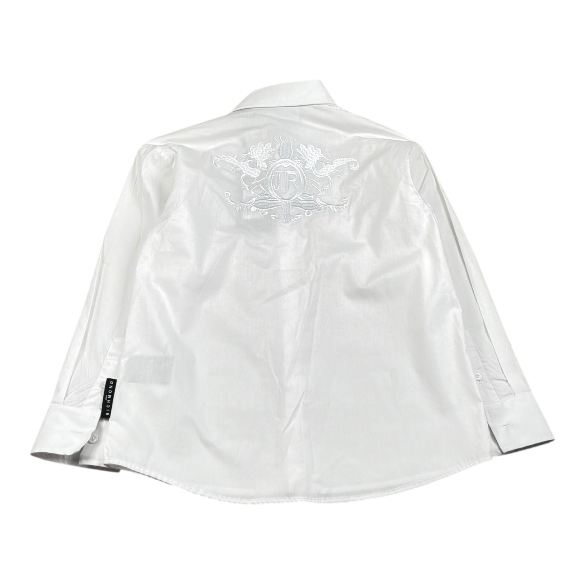 John Richmond Camicia Tinta Unita con Bottoni per Bambino RBP26158CA BIANCO JOHN RICHMOND 