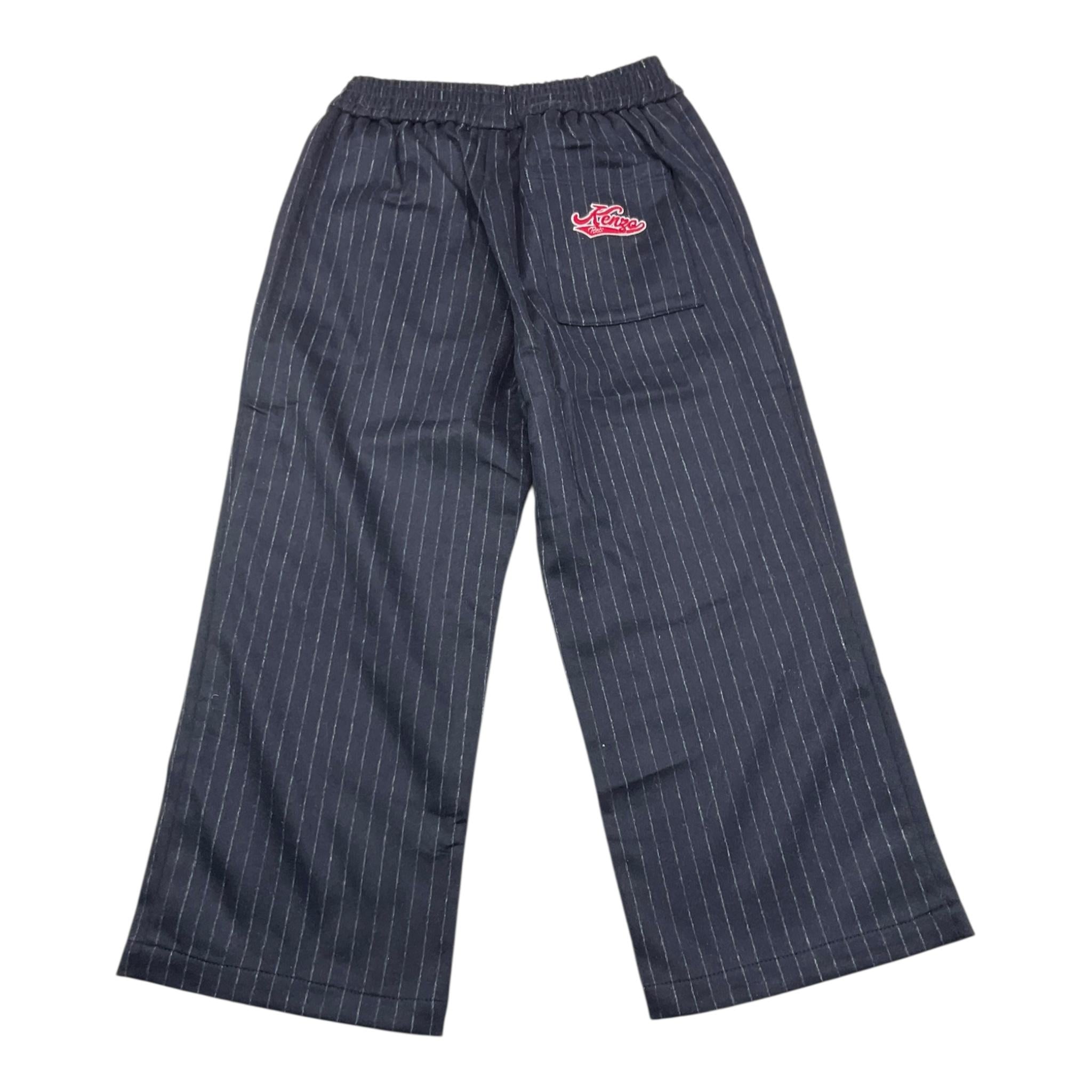 KENZO pantalone modello a palazzo tinta unita con fantasia a righe Blu per Bambina K14260 BLU KENZO 