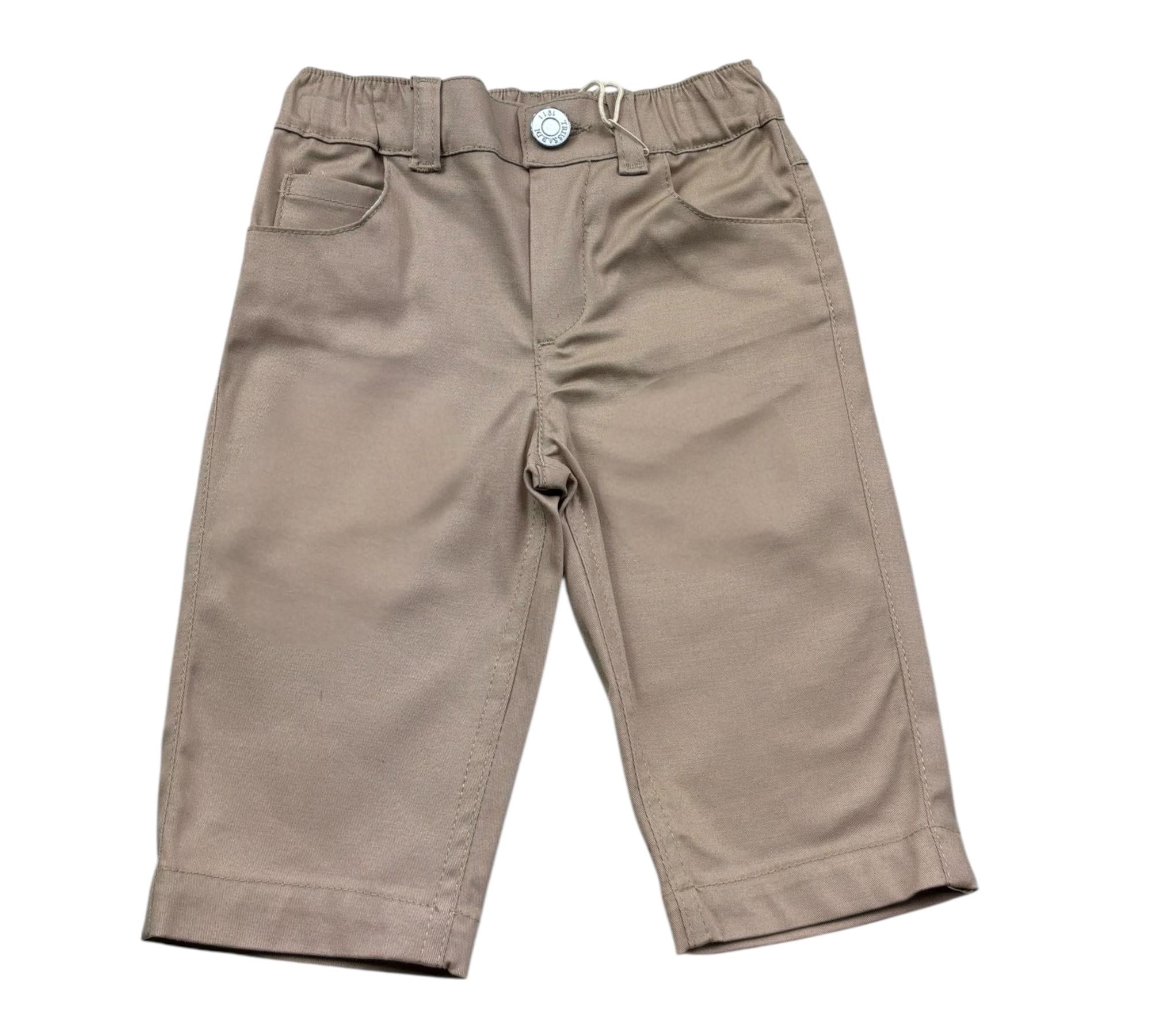 Trussardi Pantalone Tinta Unita con Elastico In Vita per Neonato TIP26114PA BIEGE TRUSSARDI 
