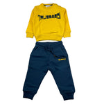 TRUSSARDI completo 2 pezzi felpa-pantalone bicolore Giallo/blu per Bambino TIA24137CF GIALLO/BLU TRUSSARDI 