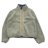 K-WAY felpa tinta unita con zip in pile reversibile Verde per Bambino K8136XW VERDE K-WAY 