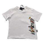 Daniele Alessandrini Solid Color Crew Neck T-Shirt With White Print For Newborn
