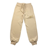 Yes London Solid Color Tracksuit Trousers With Elastic Waist Beige For Boys