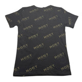 Most Los Angeles T-Shirt Crew Neck Solid Color Logo Black For Kids