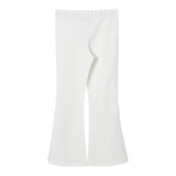 Liu Jo Plain Trousers Model Flare With Elastic Waist White For Girls