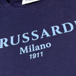 Trussardi T-Shirt Girocollo Tinta Unita con Stampa per Bambino TBP25003TS BLU TRUSSARDI 