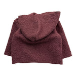 TEDDY E MINOU cardigan tinta unita con cappuccio  Bordeaux per Neonato I24CN016PE027X BORDEAUX TEDDY E MINOU 