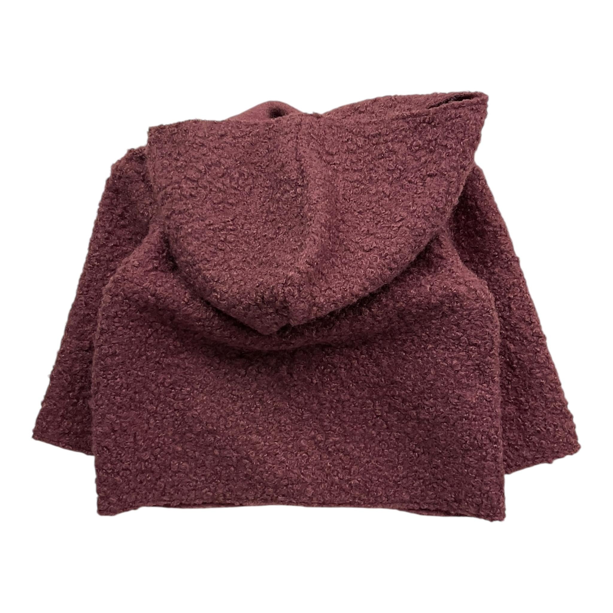 TEDDY E MINOU cardigan tinta unita con cappuccio  Bordeaux per Neonato I24CN016PE027X BORDEAUX TEDDY E MINOU 