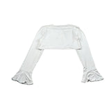 Alice Pi Coprispalle Tinta Unita con Fiocco per Bambina S198261 BIANCO ALICE PI 